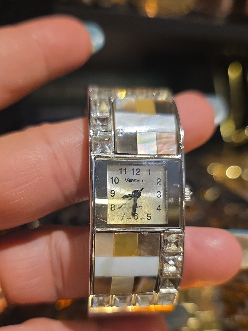 Silver-Tone Mother-of-Pearl Bracelet Watch - Silver
